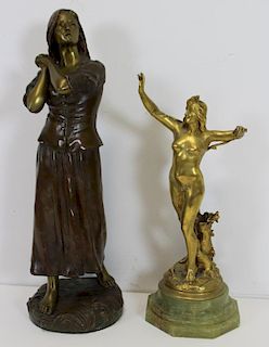 LARCHE, Raoul Signed Bronze Sculpture of a Young