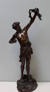 LEMOYNE, Paul. Signed Bronze Sculpture "Victoria".