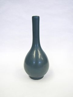Turquoise Glazed Long-Necked Vase.