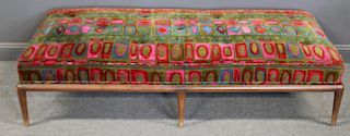 MIDCENTURY. Upholstered Bench, Possibly