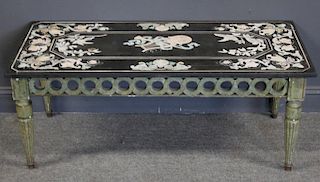 Neoclassical Style Coffee Table With Inlaid