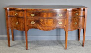 Antique Mahogany Serpentine Front Sideboard.