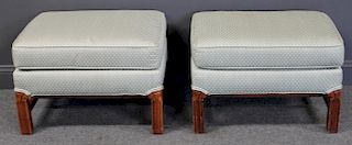 Pair of Custom Quality Upholstered Benches.