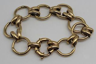 JEWELRY. 14kt Gold Open Link Bracelet.
