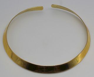 JEWELRY. 18kt Gold Choker Length Necklace.