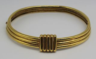 JEWELRY. 18kt Gold Hinged Choker Necklace.