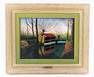 Gertrude O'Brady "Le Canal" Original Oil Painting