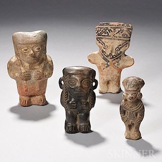 Four Pre-Columbian Pottery Figures
