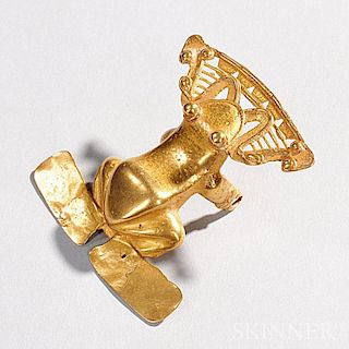 Large Pre-Columbian Gold Frog