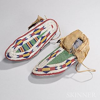 Arapaho Fully Beaded Hide Moccasins