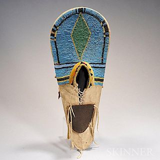 Nez Perce Beaded Hide Model Cradle
