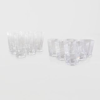 Set of Frank Lloyd Wright Colorless Glasses, for Tiffany & Co.