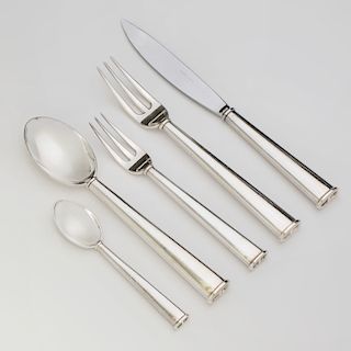 Hermes Silver Plate Part Flatware Service in the 'Comete' Pattern