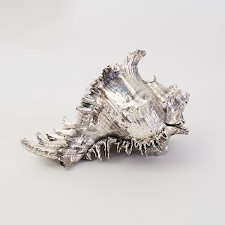 Scully & Scully Silver Plate Overlaid Conch Shell