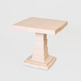 Limed Wood Games Table, Designed by Tom Britt