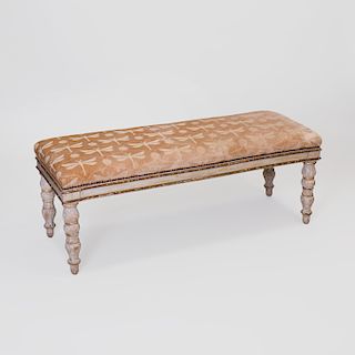 Louis Philippe Painted And Parcel-Gilt Bench