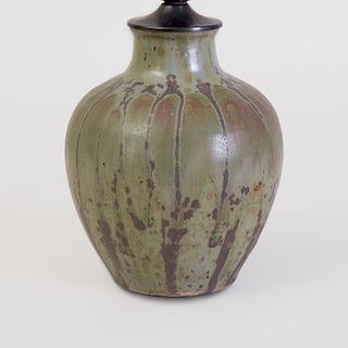 Glazed Pottery Table Lamp