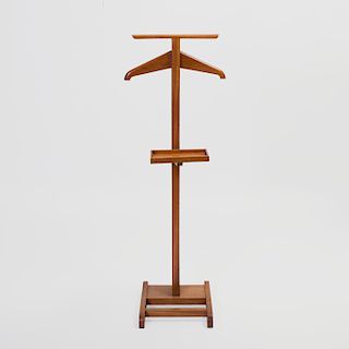 Mahogany Valet Stand, in the Style of Jacques Adnet