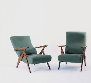 Two lounge chairs, c.  1950