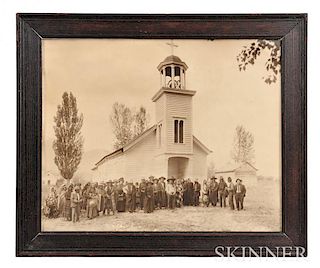 Large Framed Photograph of Flathead Indians