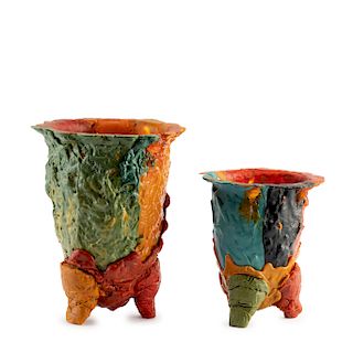 Two unique vases, c. 1987
