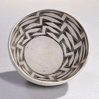 Anasazi Black-on-white Pottery Bowl