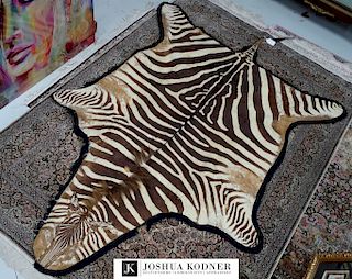 Vintage African Zebra Rug