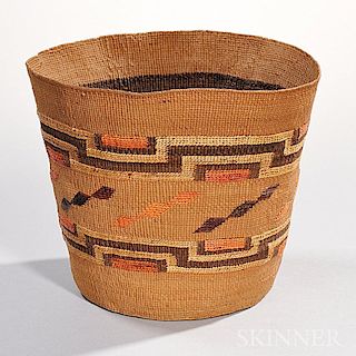 Tlingit Twined Polychrome Basket