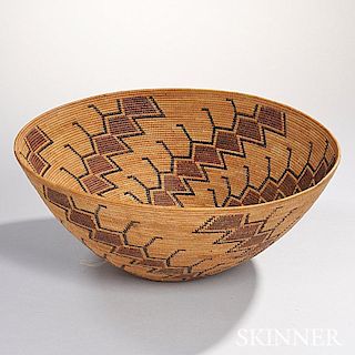 Mono Polychrome Basketry Bowl