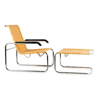 'B 35' lounge chair with stool, 1928/29