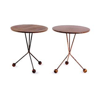 Two 'Table in a jar' end tables, c. 1955