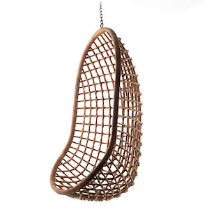 Wicker chair for ceiling fastening, c. 1958