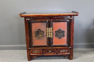 Chinese Hardwood Small Book Cabinet.