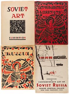 BRINTON, A GROUP OF FOUR RARE AMERICAN ILLUSTRATED EXHIBITION CATALOGUES OF SOVIET ART