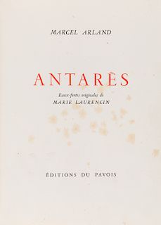 [LAURENCIN] ARLAND, ANTARES, 1944