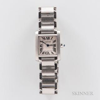 Cartier "Tank Francaise" Stainless Steel Wristwatch