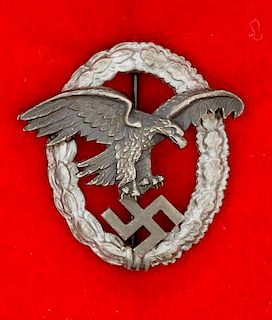 German WWII Luftwaffe Observer's Badge 
