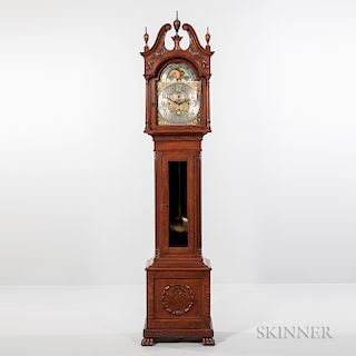 Elliott Quarter-sawn Oak Quarter-chiming Tall Clock