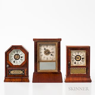 Three Connecticut Miniature Cottage Clocks