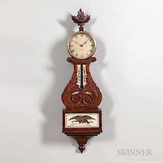 Elisha C. Durfee Mahogany Lyre Clock