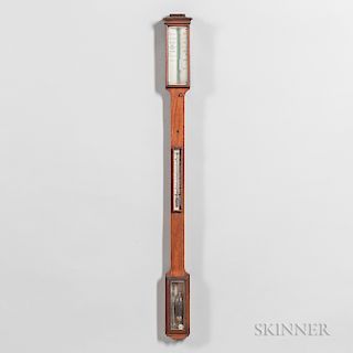 19th Century Mahogany Stick Barometer