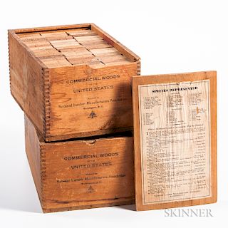 Two Boxes of "Commercial Woods of the United States,"