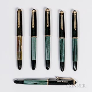 Six Pelikan "400NN" Fountain Pens
