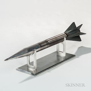 Metal Missile Aviation Model on Stand