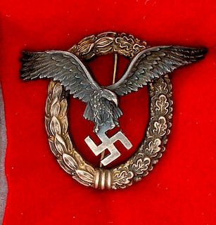 German WWII Luftwaffe Pilots Badge by B&NL 