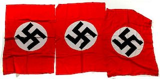 German WWII Party Flag and Banners, Lot of Three 