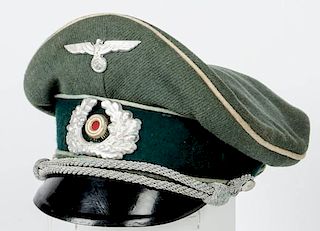 German WWII Infantry Officer's Up-Grade Visor 