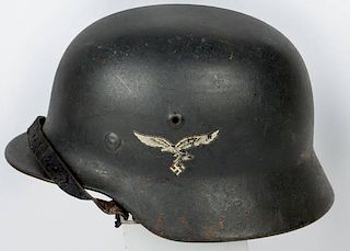 German WWII M-40 Single-Decal Luft. Helmet 