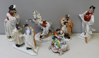 HEREND. Grouping of 5 Porcelain Figures.