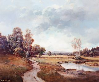 Rudolf Rodel, (German, b. 1915), Landscape